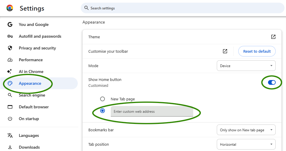 Chrome instructions