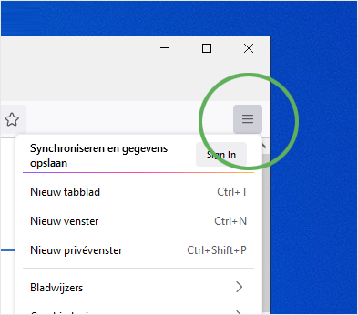 Firefox instructions step 1